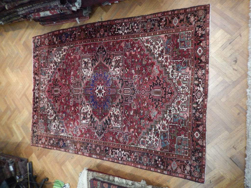 8 x 11.8 Persian Traditional Heriz Rug Iran Tribal Pre-Owned CLEARANCE SALE #PIX-23447B