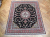 Load image into Gallery viewer, 8.2 x 10 Authentic Persian Tabriz Rug Black Wool and Silk High Quality Handmade Iran 400 KPSI #PIX-21851