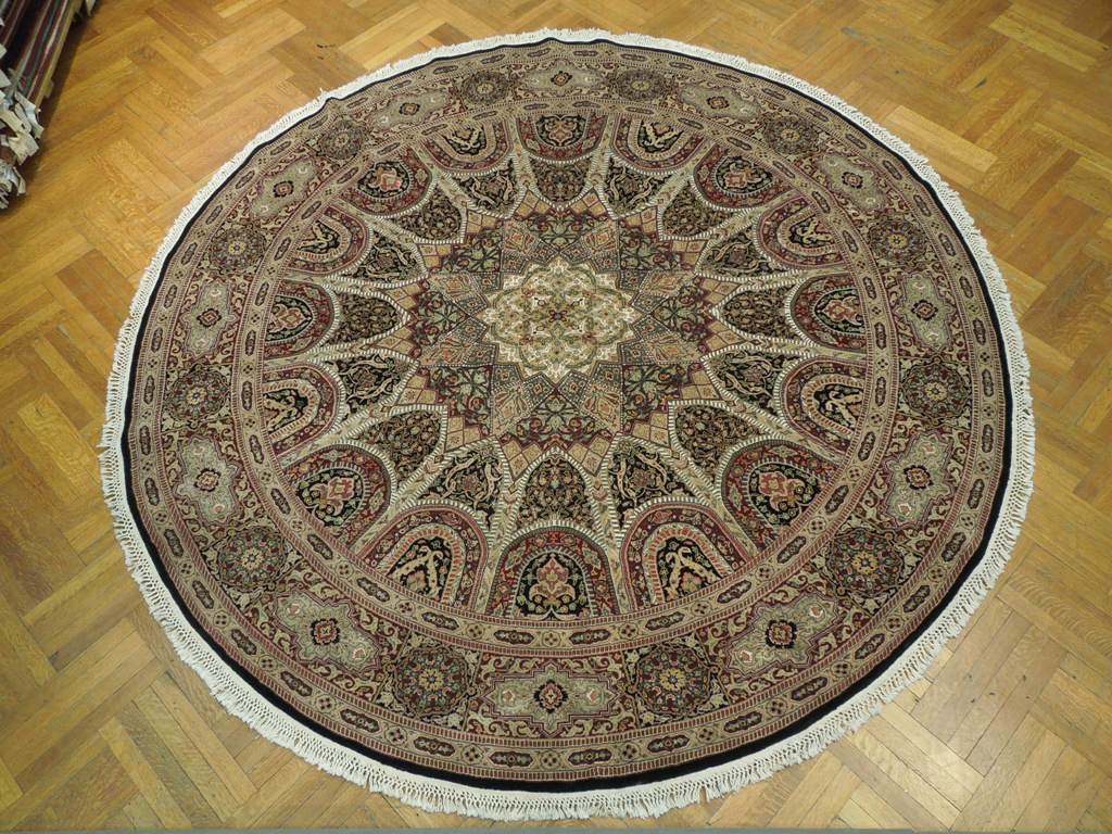 10.0 x 10.3 Feet ROUND Fine Hand-knotted Rug DOM GONBAD #PIX-20868