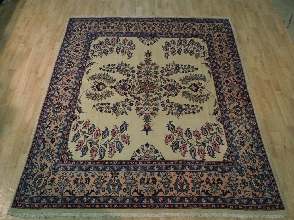 6.10 x 7.7 SQUARE Persian Sarouk Rug #B-72433