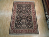 Load image into Gallery viewer, 6 x 8.10 High Quality Wool and Silk New Handmade Rug BLACK #PIX-18826