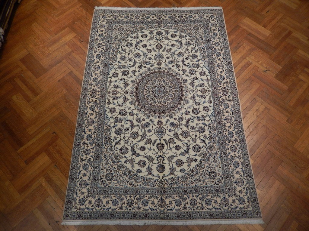 6.9 x 10 Signed Habibian Super Fine Persian Nain Rug 6 LA 500 KPSI Wool and Silk Handmade Iran #PIX-22003