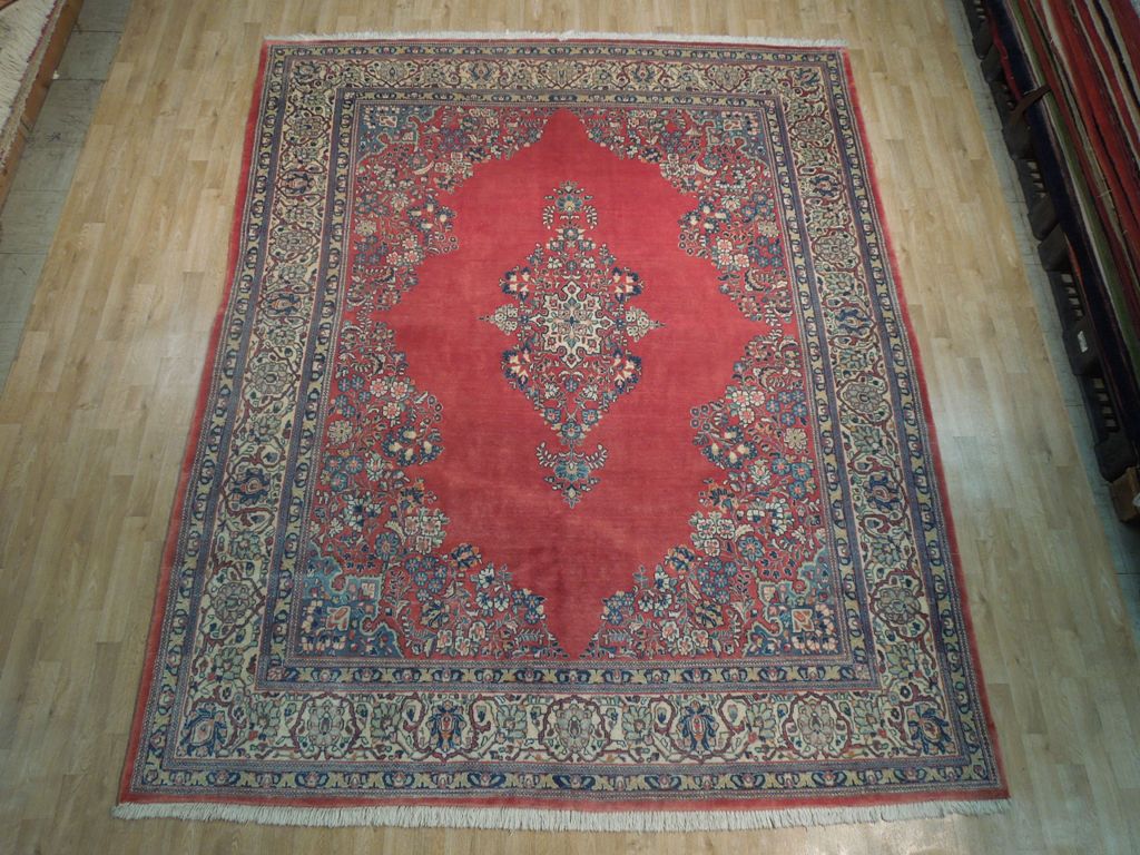 8.6 x 10.6 Quality Persian Qazvin Kerman Rug Dense Fine Weave #PIX-18174