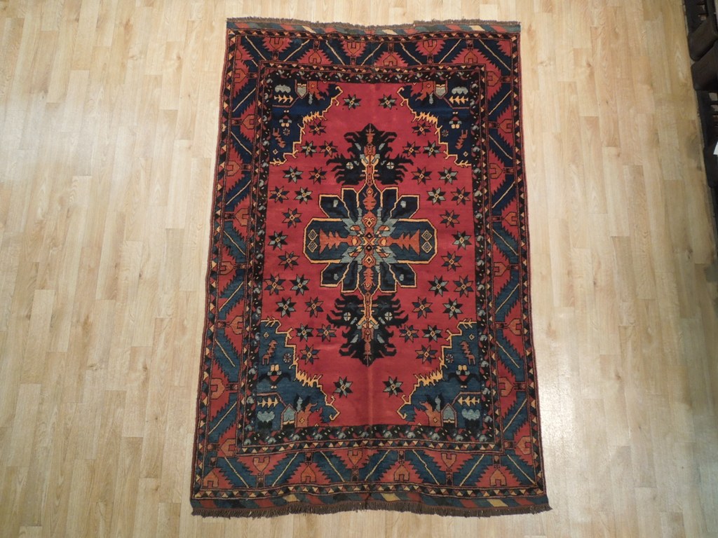4.3 x 6.9 Afghan Tribal Rug #PIX-19328