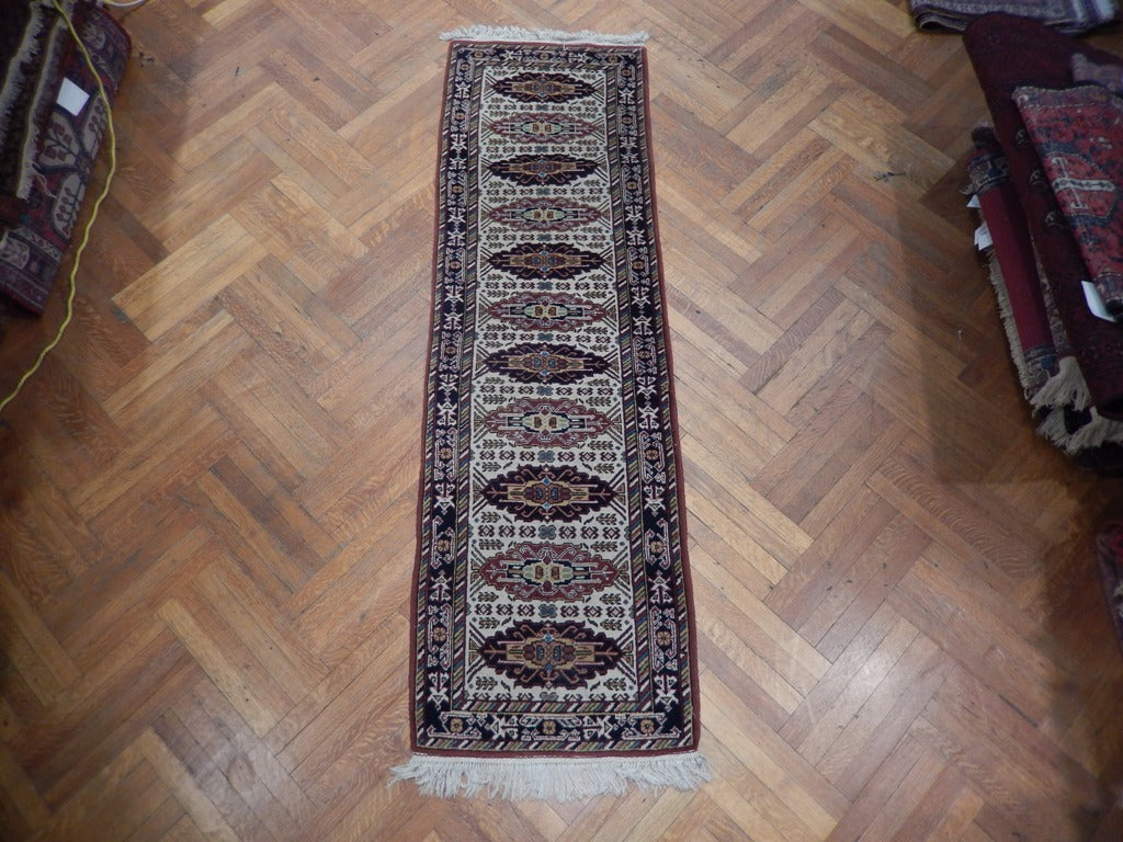 2.5 x 8 Vintage Runner Hand-Knotted Wool PIX-23447