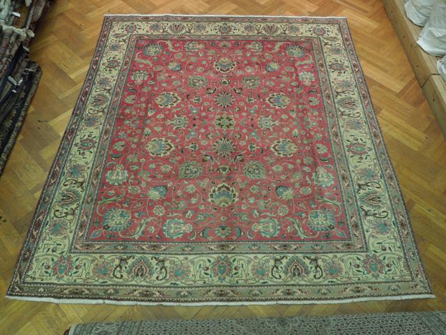9.3 x 10.4 SQUARISH Persian Tabriz Rug #PIX-16627