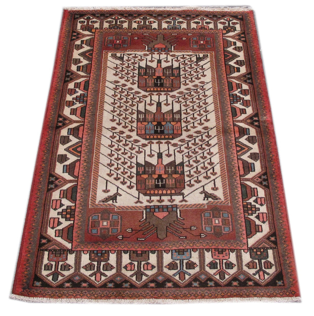 3.5 x 5 Persian Tribal Ethnic Hamadan Rug #PIX-82716