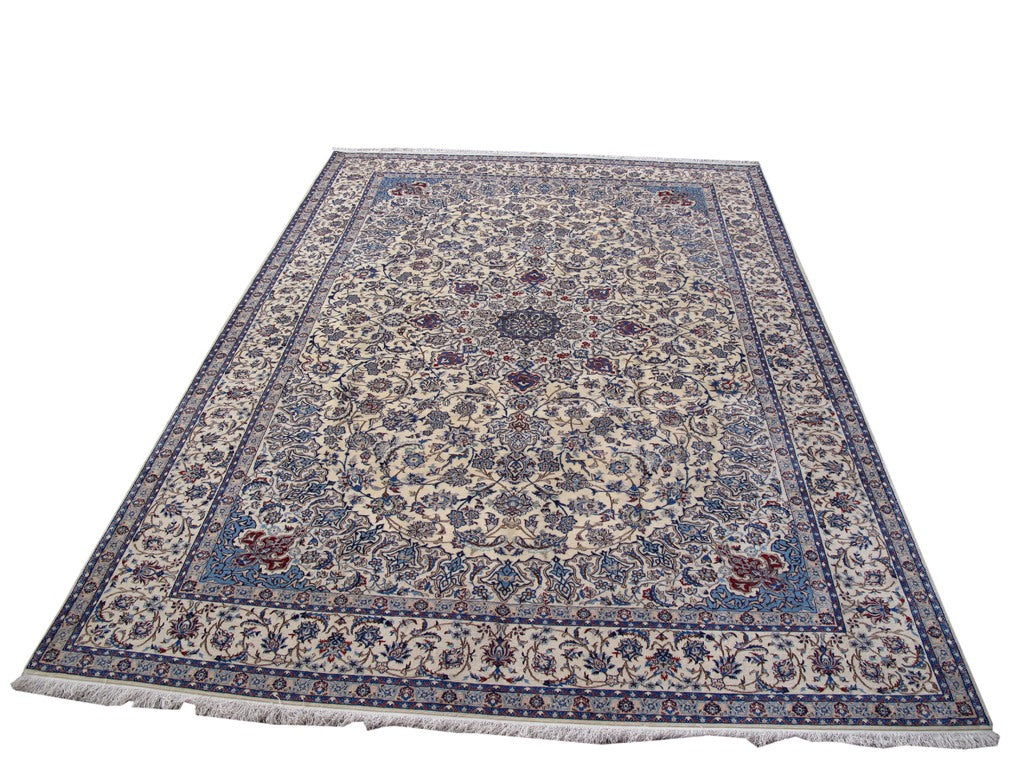 8.2 x 11.7 Fine Signed Habibian Authentic Persian Nain Rug Iran #B-80001