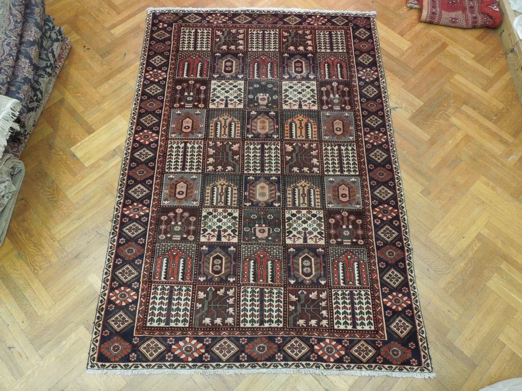 6.8 x 10 Persian Tribal Bakhtiar Garden Pattern Rug #PIX-19877