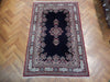 Load image into Gallery viewer, 6 x 9.2 Handmade Turkish Rug Open Field Kerman BLUE Arabic Writing #PIX-23139
