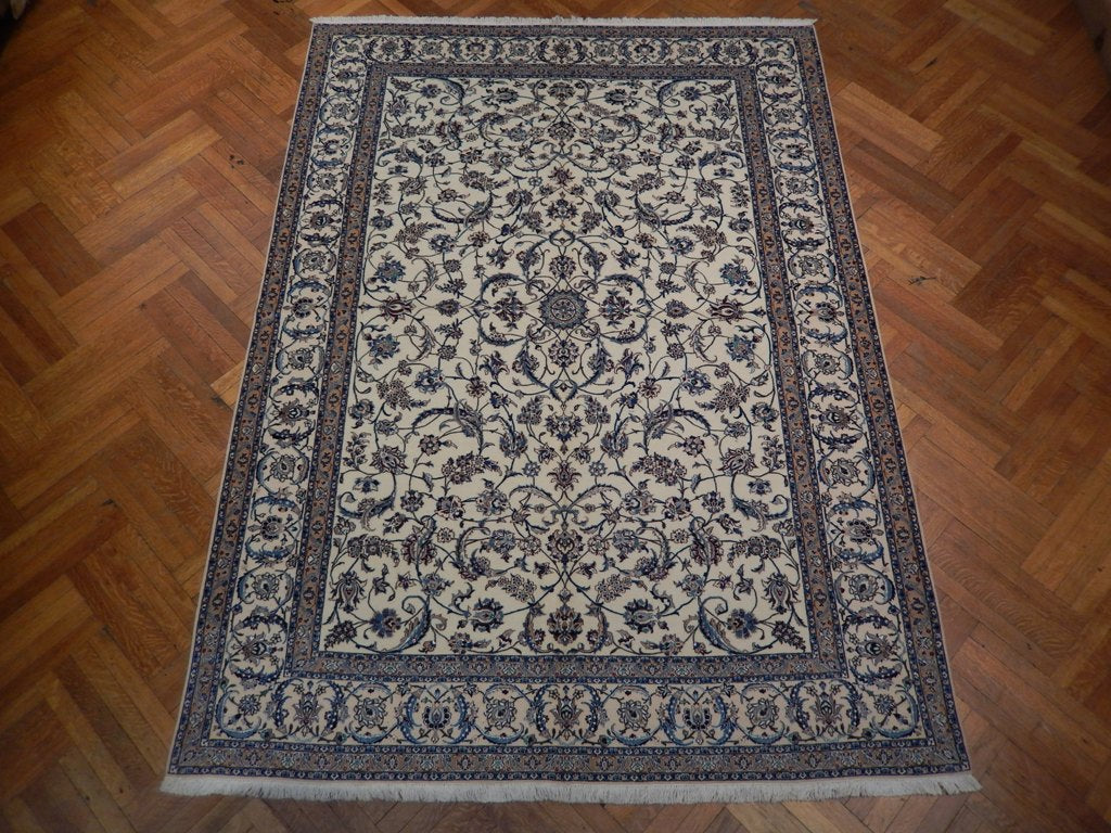7.3 x 10 Signed Habibian Authentic High Quality Persian Nain Rug #PIX-22028