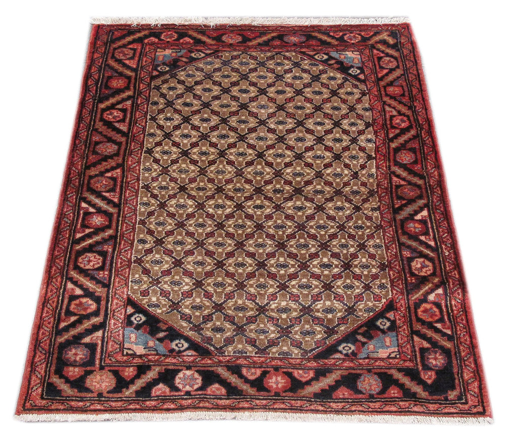 3.5 x 4.8 Persian Kamelhel Rug Iran Hamadan Carpet #PIX-82711
