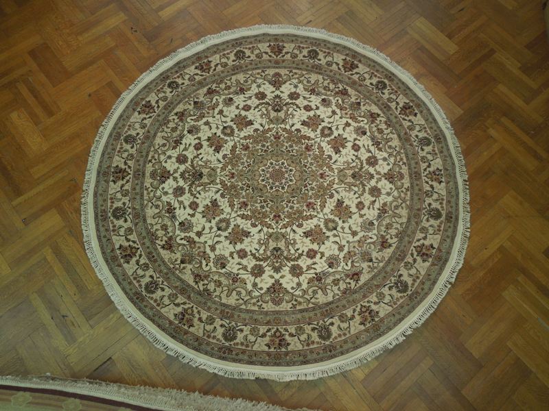 9.2 x 9.2 Feet ROUND Hand-Knotted Fine Rug #PIX-17190