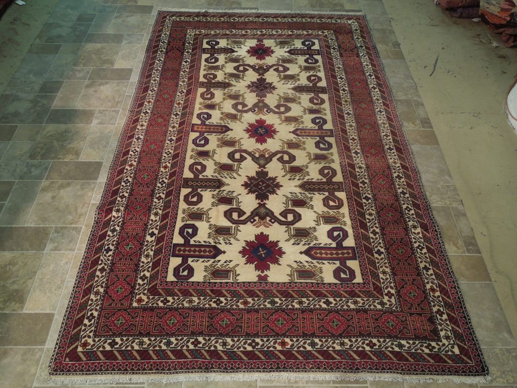 6 x 9.8 Handmade Wool Shirvan Azerbaijan Rug #B-73459