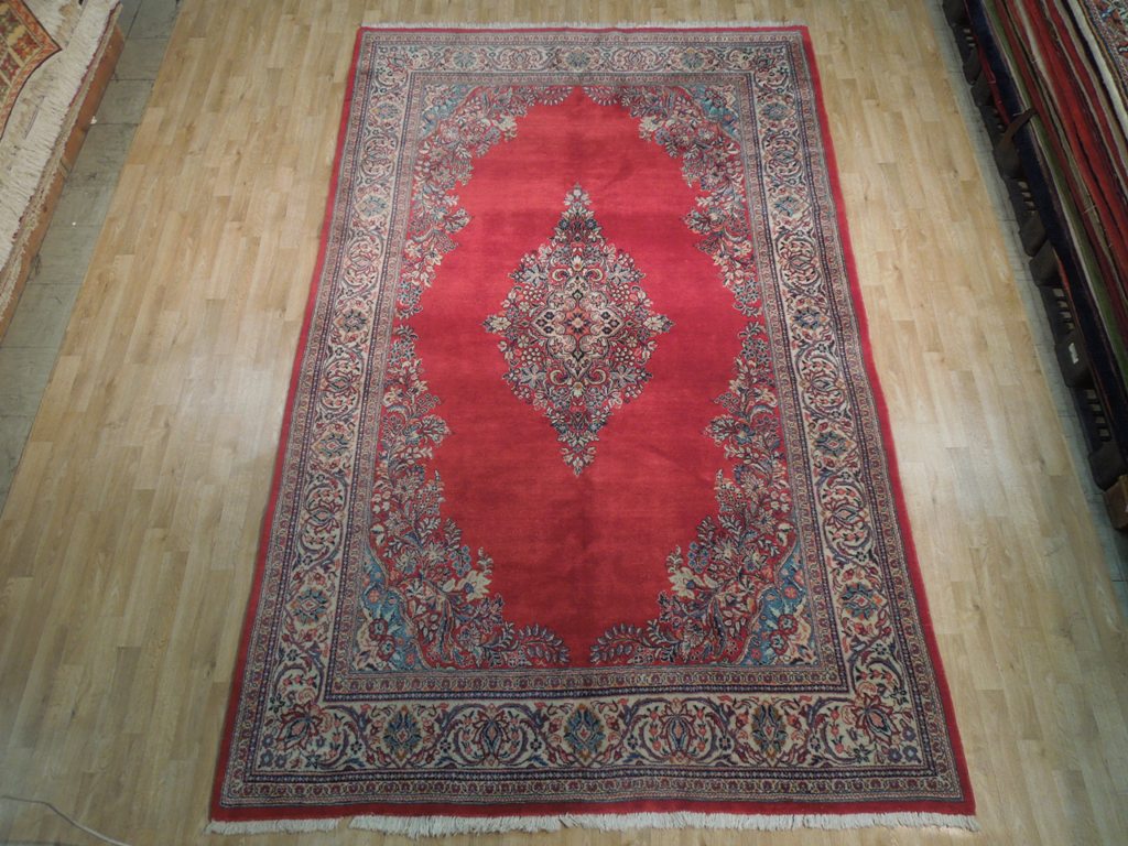 7.1 x 11.7 Genuine Persian Sarouk Open Field ODD SIZED Kerman Rug #PIX-18181