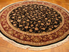 Load image into Gallery viewer, 8 x 8 BLACK Fine Quality Wool and Silk Hand Woven rug   #PIX-13883