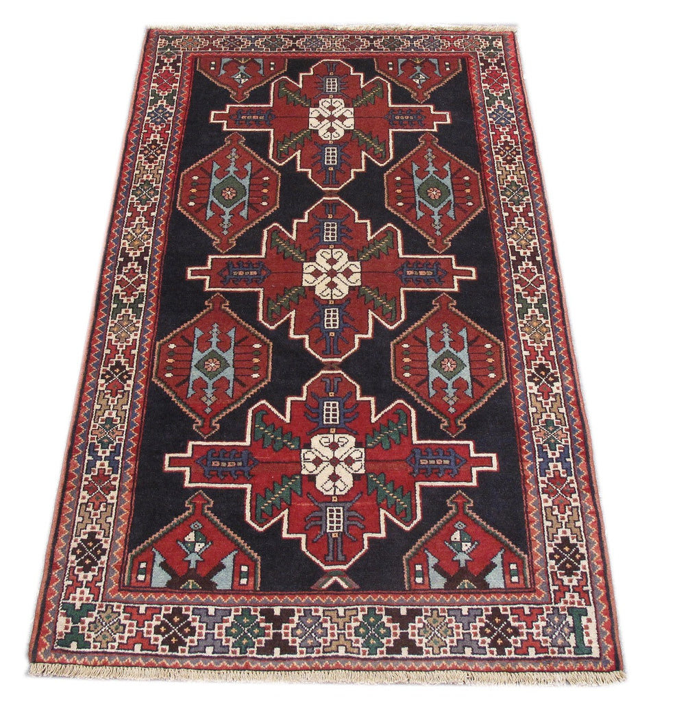 3.4 x 5.9 Persian Village Geometric Rug #PIX-82693