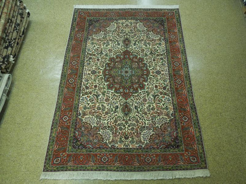 6.9 x 9.10 High Quality Persian Tabriz Rug Handmade Iran Wool and Silk #PIX-18057
