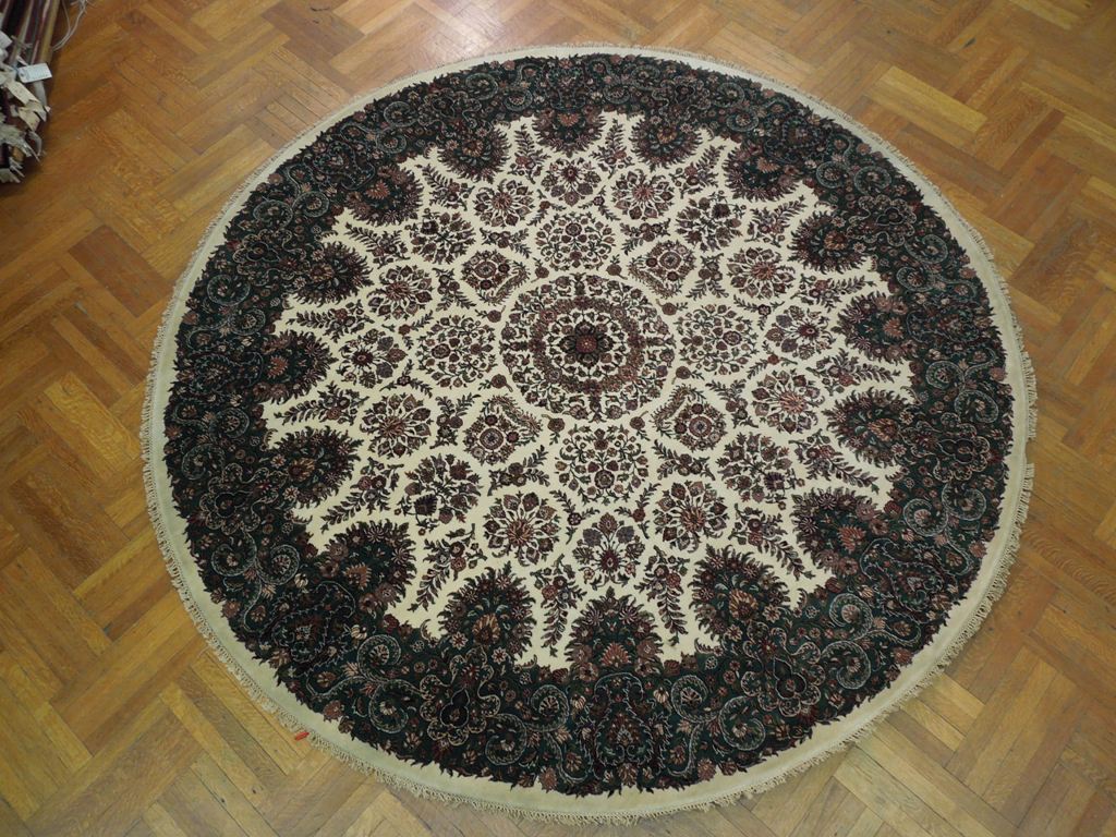 10 X 10 Feet ROUND Quality Wool Jaipour Hand-knotted Rug  #PIX-20442