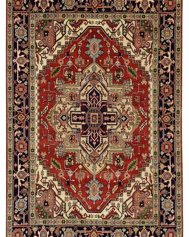 8 x 9.9 NEW Hand-Knotted India Serapi Heriz Rug #B-79305