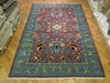 Load image into Gallery viewer, 11.8 x 17 Chobi Peshawar Oushak Rug Handmade Pakistan Brown Green Rust #PIX-20099