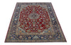 Load image into Gallery viewer, 10.7 x 15.8 SIGNED CARPET Persian Najafabad Esfahan Wool Rug Red Blue #B-81108
