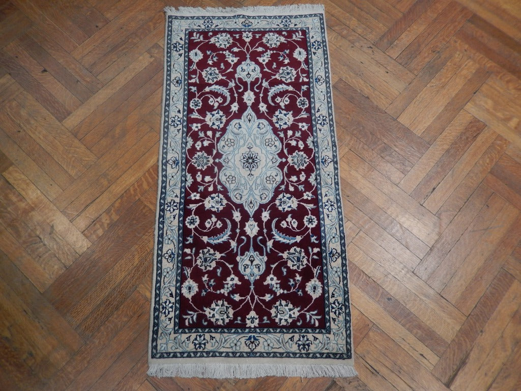 2.2 x 4.6 Persian Nain Rug Handmade Iran #PIX-23060