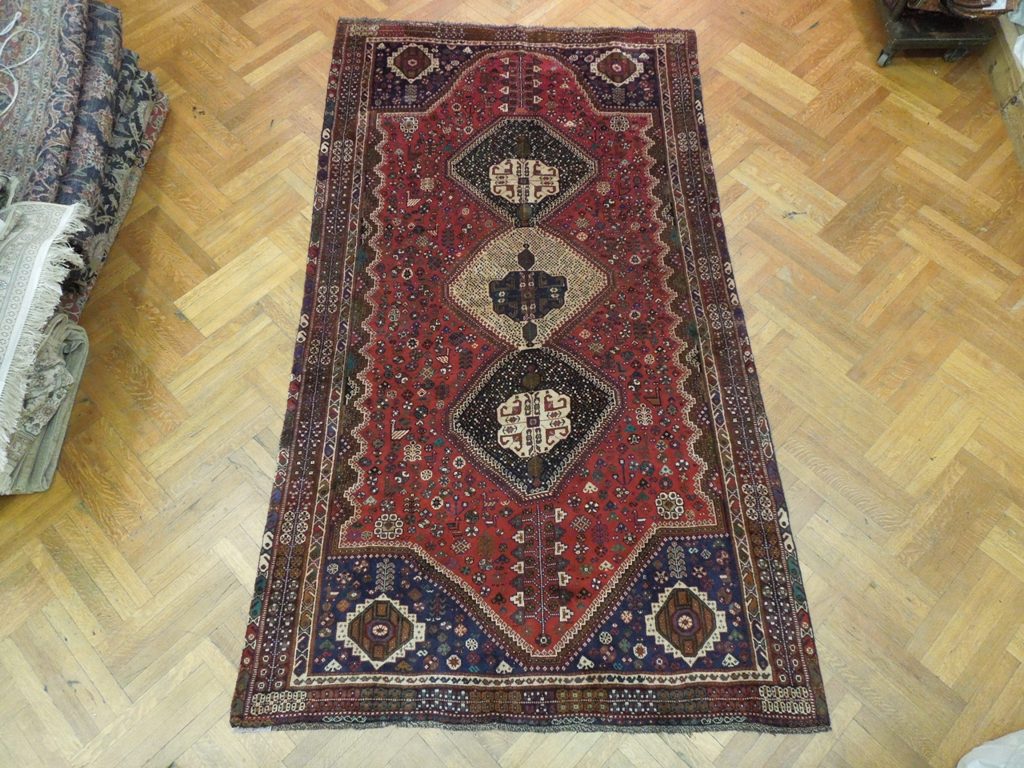 6 x 10 Semi-Antique Tribal Persian SHIRAZ Rug #PIX-19864