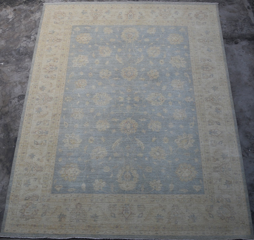 9.1 x 12  Light Blue Chobi Peshawar Rug #PIX-28475