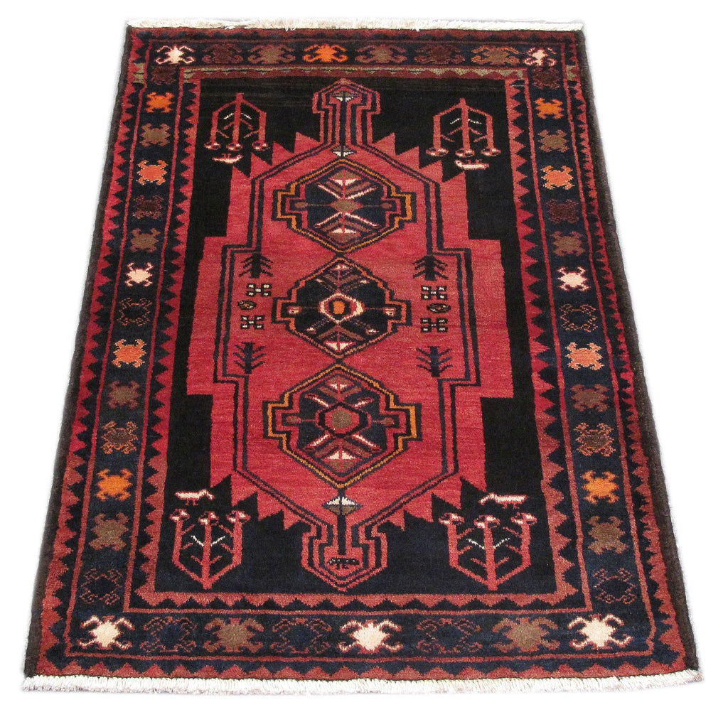 3.3 x 5 Iran Tribal Village Rug Pink Red #PIX-82698