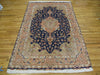 Load image into Gallery viewer, 6.7 x 10.3 High Quality Genuine Persian Tabriz Rug Wool and Silk on Silk 400 Kpsi Royal Blue Peach #PIX-26292