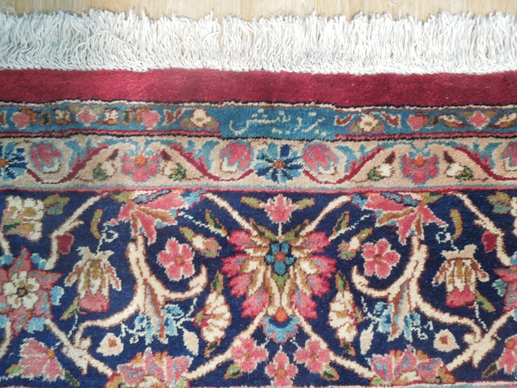 8.5 x 11.9 SIGNED Persian Yazd Kerman Rug #PIX-18175