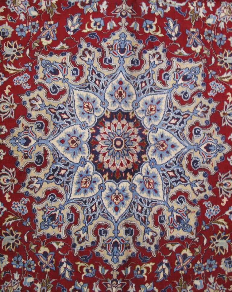 9.7 x 16.3 SIGNED Persian Handmade Wool Najafabad Esfahan Rug #B-81326