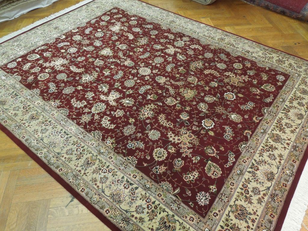7.8 x 9.9 Wool and Silk Hand-Knotted Quality Rug #PIX-19919