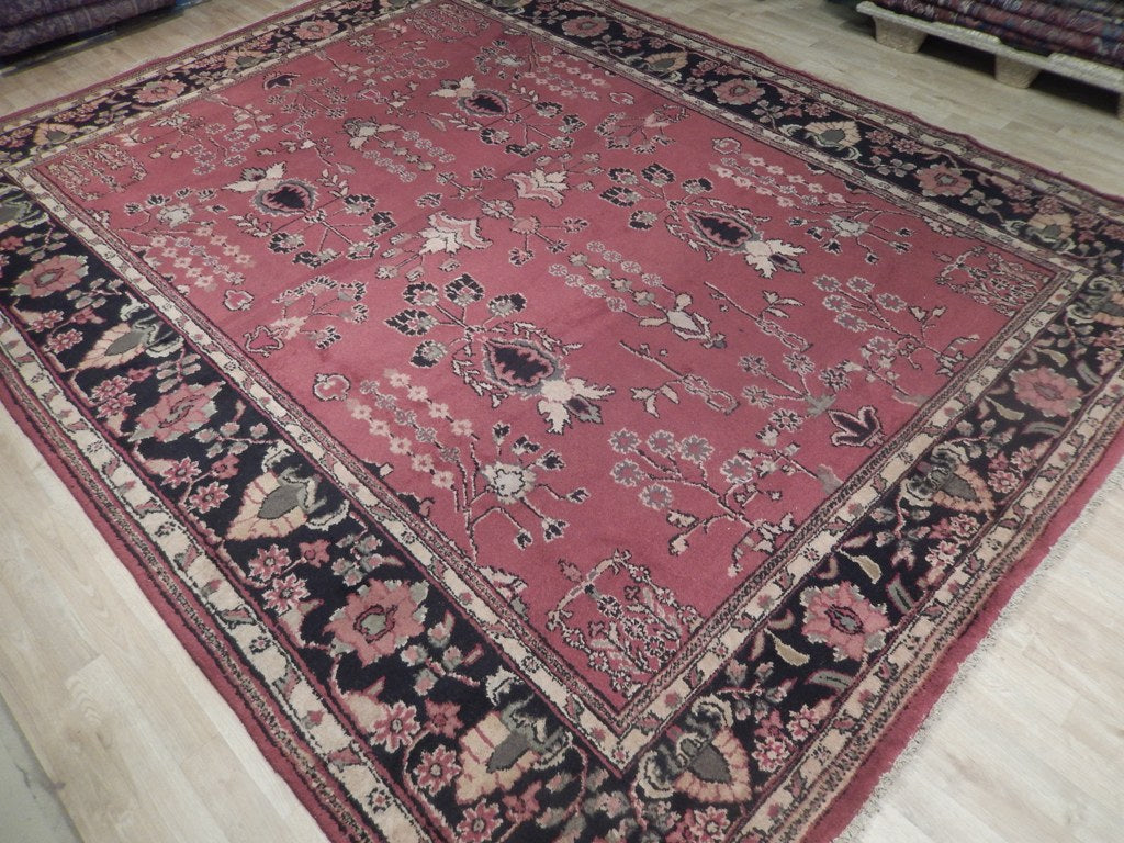9 x 12 New Sarouk Rug Hand-Knotted India Wool #B-74537