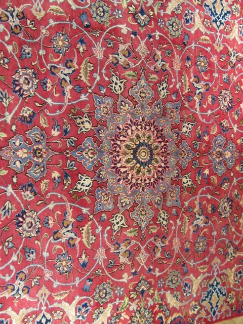 6.11 x 9.3 Genuine Persian Esfahan Wool Rug #PIX-15318