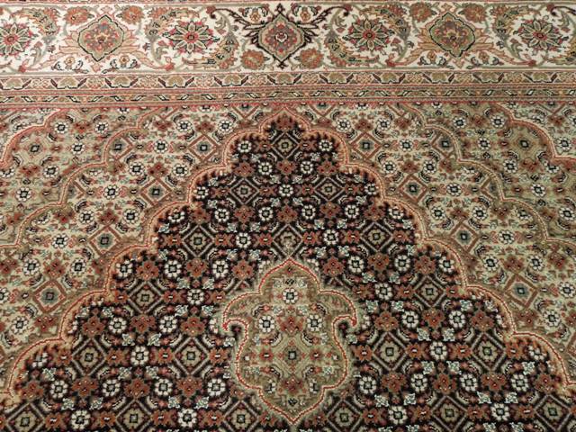 5.5 x 7.10 New Tabriz Mahi Rug Wool and Silk Handmade India #PIX-15781
