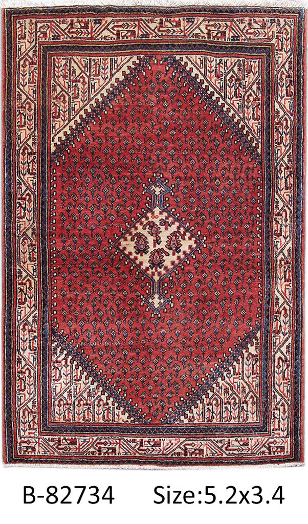 3.5 x 5 Persian Mahal Hamadan Rug Iran Sale #PIX-82734
