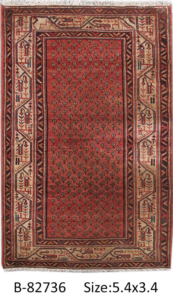 3.4 x 5.4 Persian Herati Saraband Hamadan Rug #PIX-82736