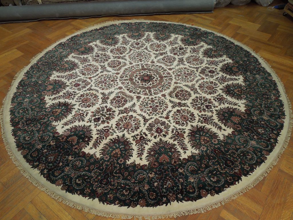 10 X 10 Feet ROUND Quality Wool Jaipour Hand-knotted Rug  #PIX-20442