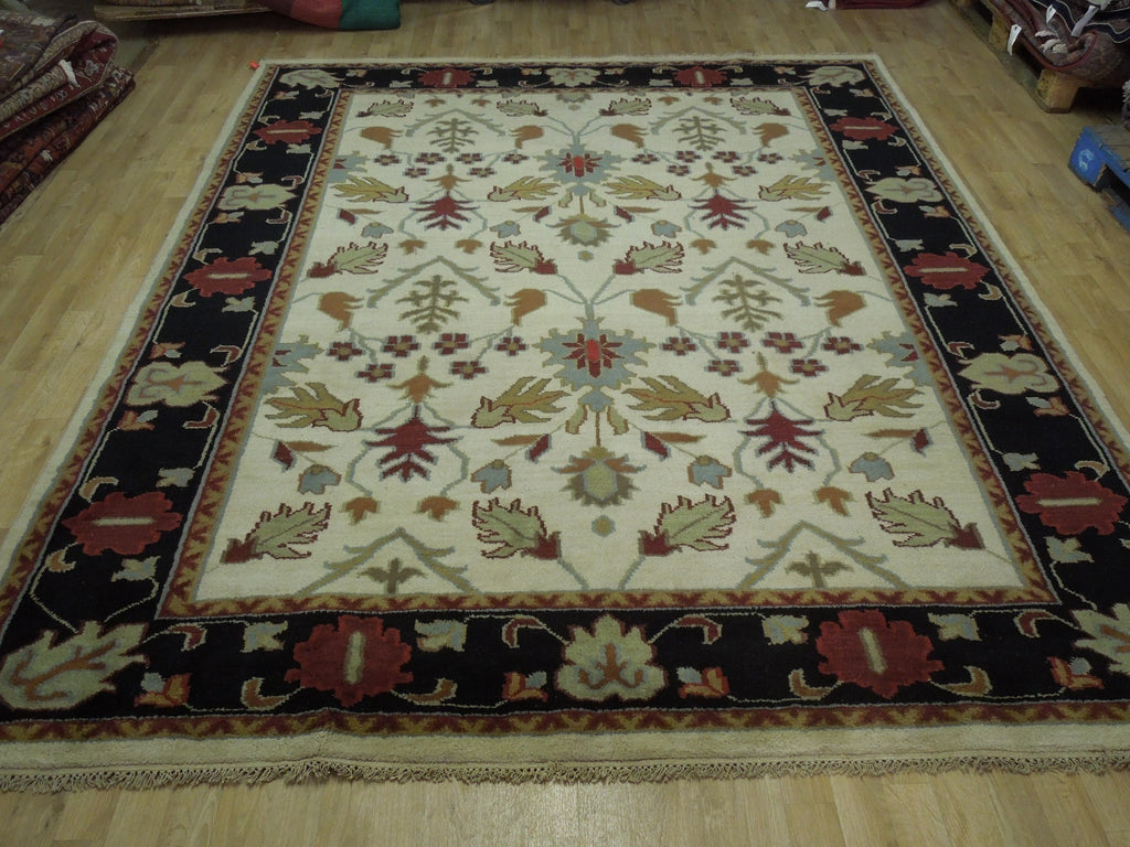 8 x 10 Hand-Knotted India Wool Rug #B-74920