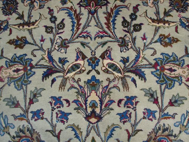 4.8 x 7.7 Genuine Quality Persian Tabriz Rug Handmade Iran Birds Animals Trees #PIX-8914