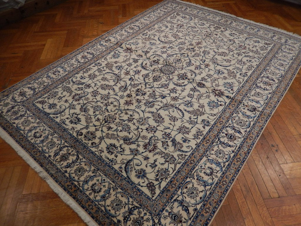 7.3 x 10 Signed Habibian Authentic High Quality Persian Nain Rug #PIX-22028