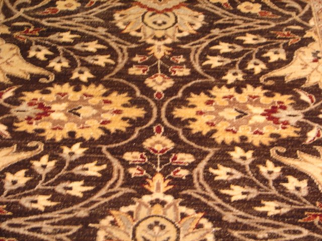 3.10 x 11.10 Wide Runner Natural Wool Dark BROWN #PIX-9932