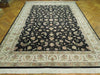 Load image into Gallery viewer, 8.7 x 11.7 Wool and Silk Handmade Rug Black #PIX-17451