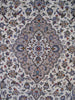 Load image into Gallery viewer, 6.7 x 10 Signed Persian Ivory Blue Kashan Rug Iran #B-81215