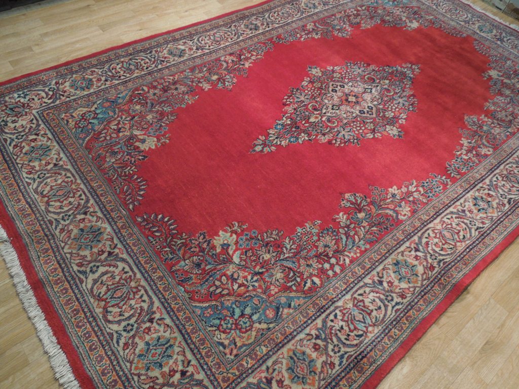 7.1 x 11.7 Genuine Persian Sarouk Open Field ODD SIZED Kerman Rug #PIX-18181