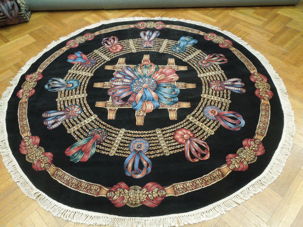 8 x 8 ROUND  Handmade Rug   #PIX-20853