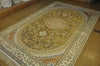 Load image into Gallery viewer, 6 x 9 Traditional Raised Silk Pile Transitional Hand-Knotted Rug #PIX-27598