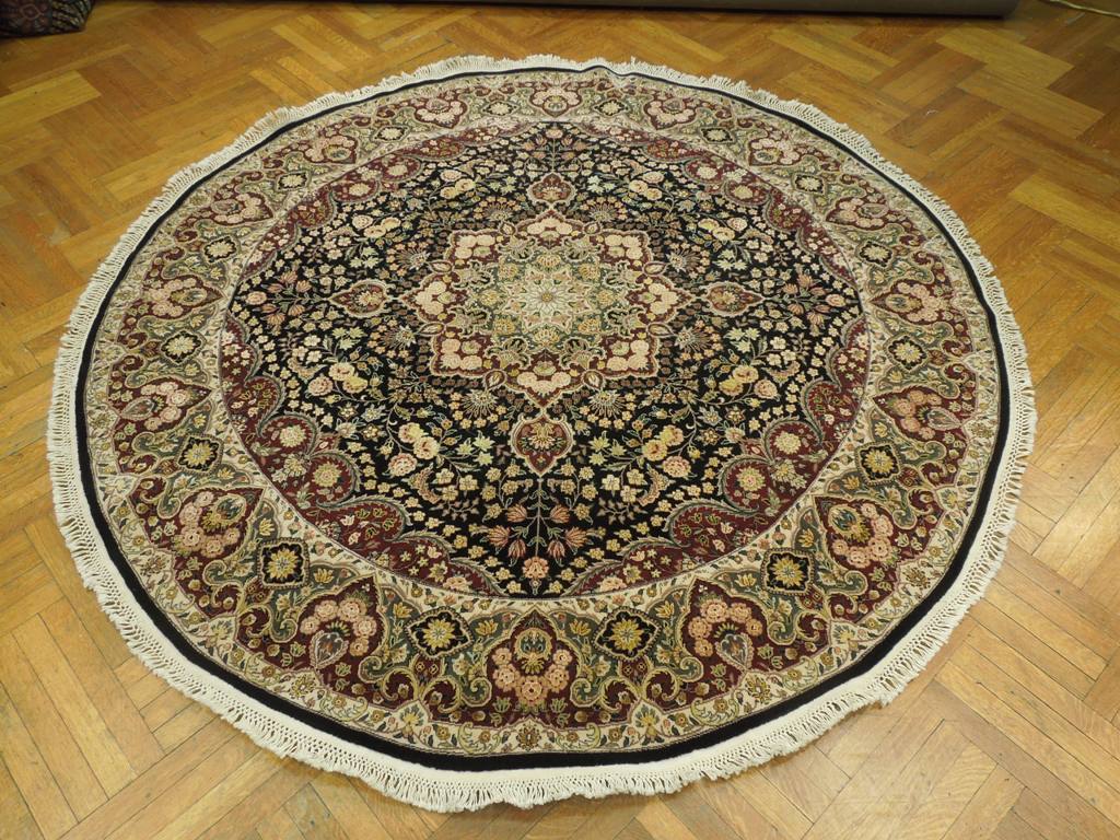 8.0 x 8.2 Feet ROUND Fine Hand-knotted #PIX-20849